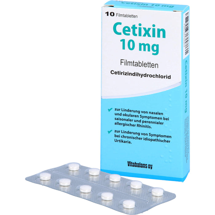 Cetixin 10 mg Filmtabletten bei Allergien, 10 pcs. Tablets