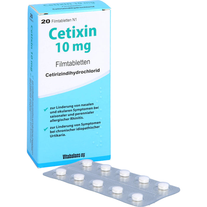 Cetixin 10 mg Filmtabletten bei Allergien, 20 pcs. Tablets