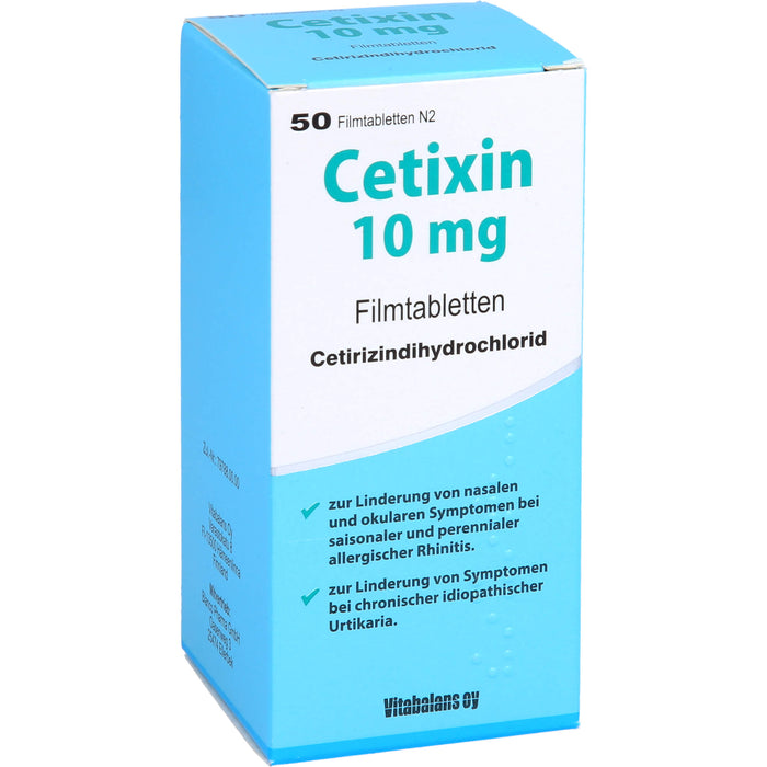 Cetixin 10 mg Filmtabletten bei Allergien, 50 pc Tablettes