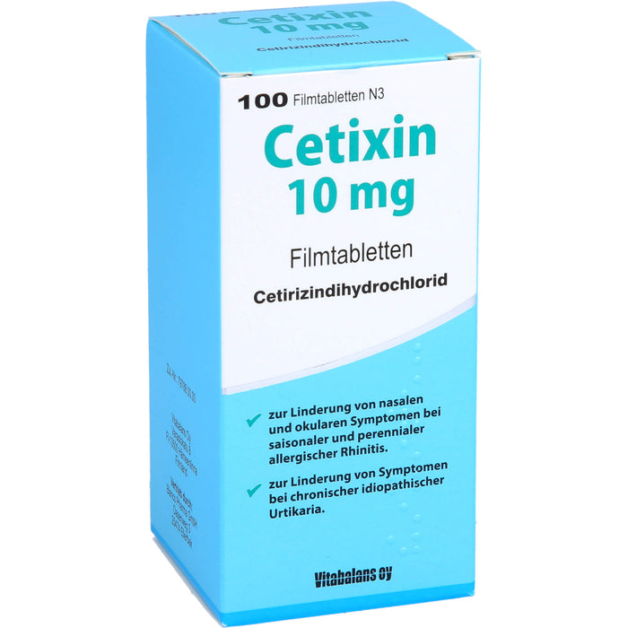 Cetixin 10 mg Filmtabletten bei Allergien, 100 pc Tablettes