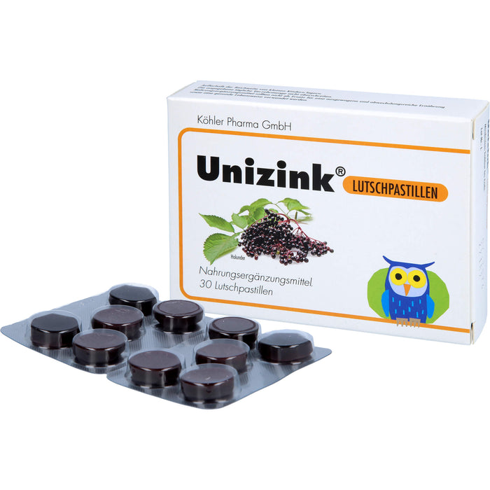 Unizink Lutschpastillen, 30 pc Pastilles