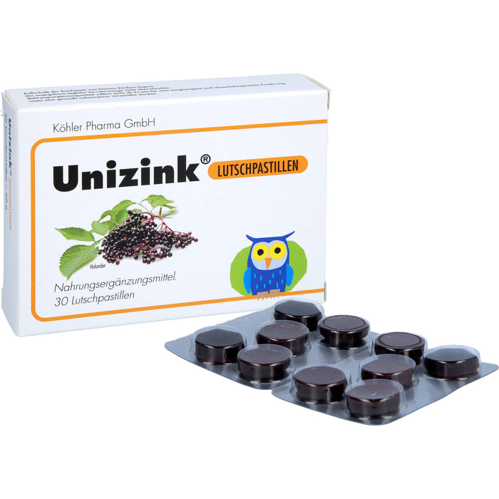 Unizink Lutschpastillen, 30 pc Pastilles