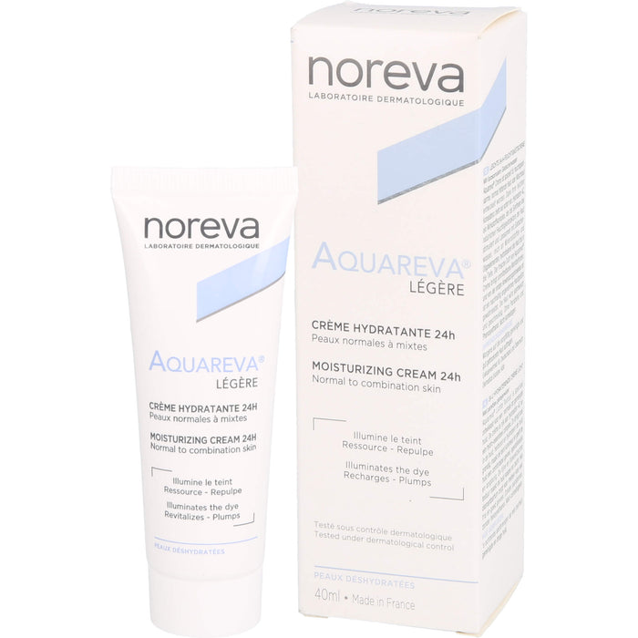 noreva Aquareva Feuchtigkeitscreme 24h, 40 ml Creme