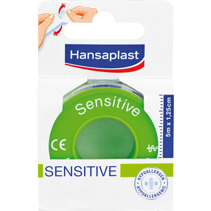 Hansaplast Sensitive Fixierpflaster 5 m x 1,25 cm, 1 pc Pansement