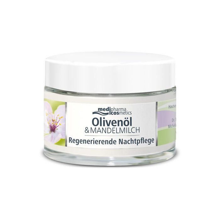 medipharma cosmetics Oliven-Mandelmilch regenerierende Nachtpflege, 50 ml Creme