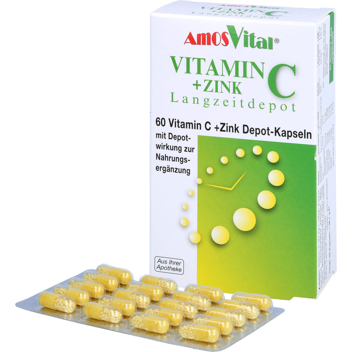 Vitamin C + Zink Depot Kapseln, 60 St. Kapseln