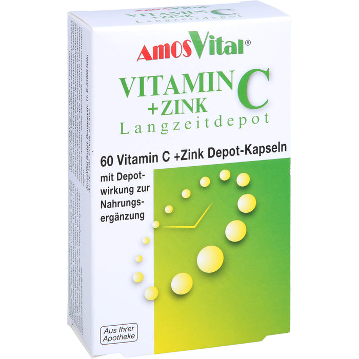 AmosVital Vitamin C+Zink Depot Kapseln, 60 pc Capsules