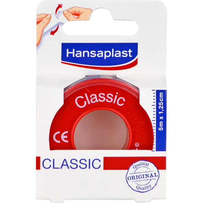 Hansaplast Classic Fixierpflaster 5 m x 1,25 cm, 1 pc Pansement