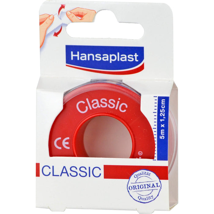 Hansaplast Classic Fixierpflaster 5 m x 1,25 cm, 1 pc Pansement