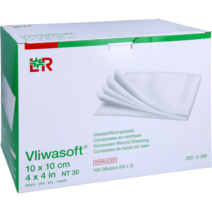 VLIWASOFT Vlieskompressen steril 10 x 10 cm, 100 pc Compresses