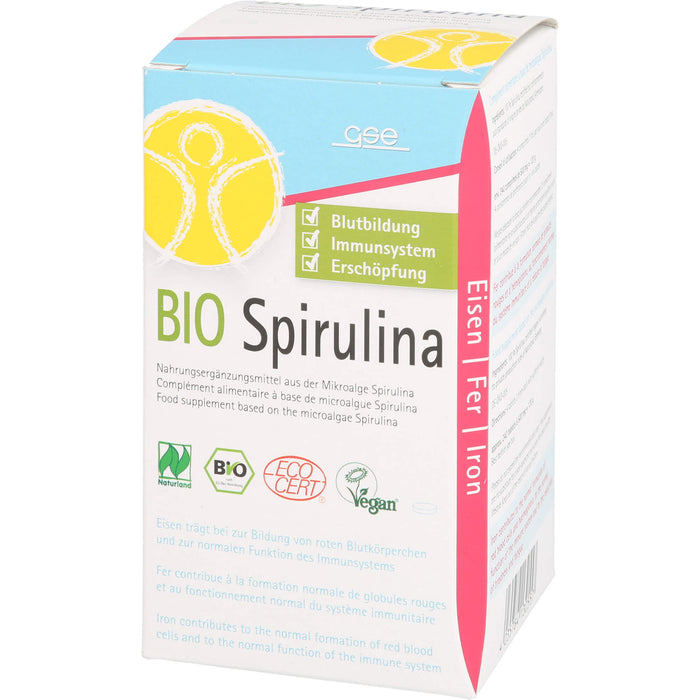 GSE Spirulina 500mg Bio Naturland, 240 pcs. Tablets