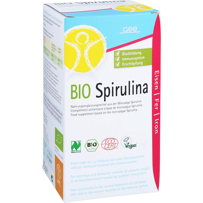 GSE Spirulina 500 mg Bio Naturland Tabletten, 550 St. Tabletten