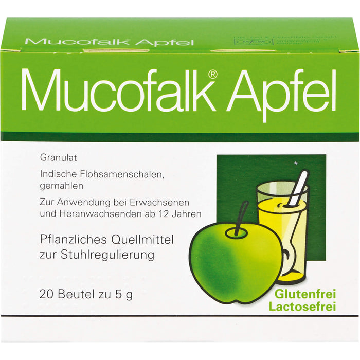 Mucofalk Apfel Granulat Quellmittel zur Stuhlregulierung, 20 pcs. Sachets