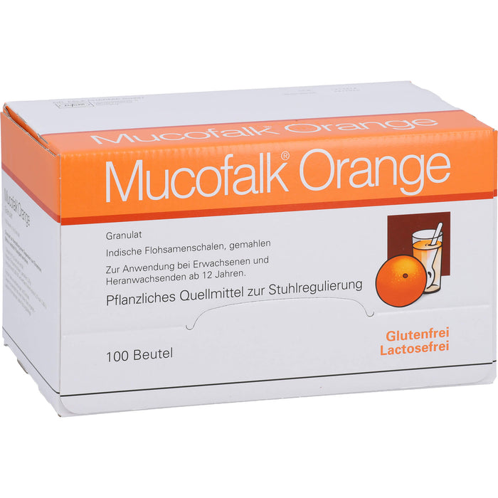 Mucofalk Orange Granulat Quellmittel zur Stuhlregulierung, 100 St. Beutel