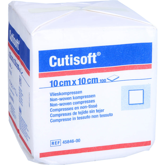 CUTISOFT VLIESKOMPRESSEN UNSTERIL 10X10CM, 100 St KOM