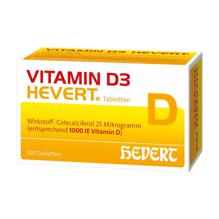 Vitamin D3 Hevert 1000 I.E. Tabletten, 100 pcs. Tablets