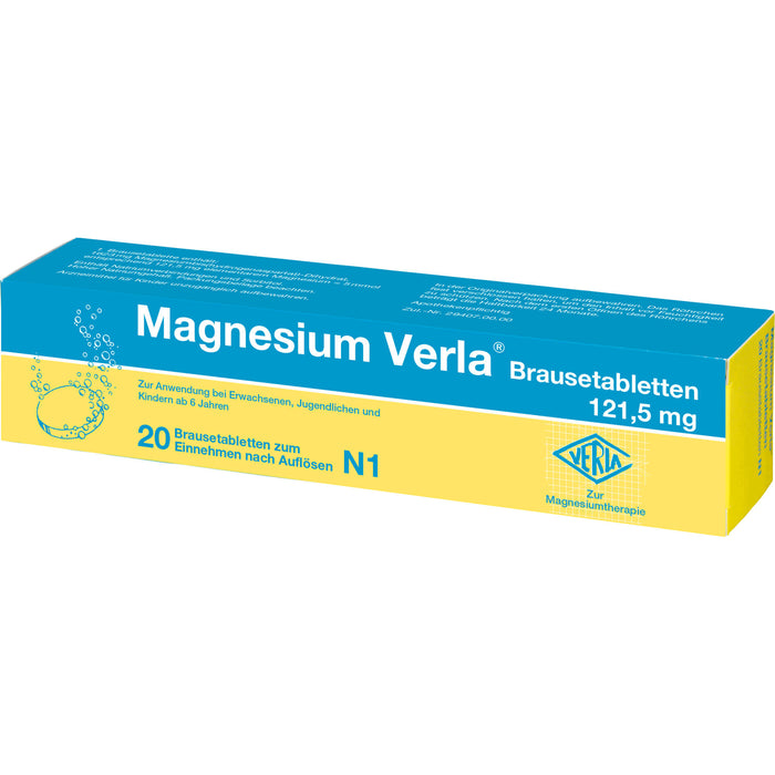 Magnesium Verla 121,5 mg Brausetabletten, 20 St. Tabletten