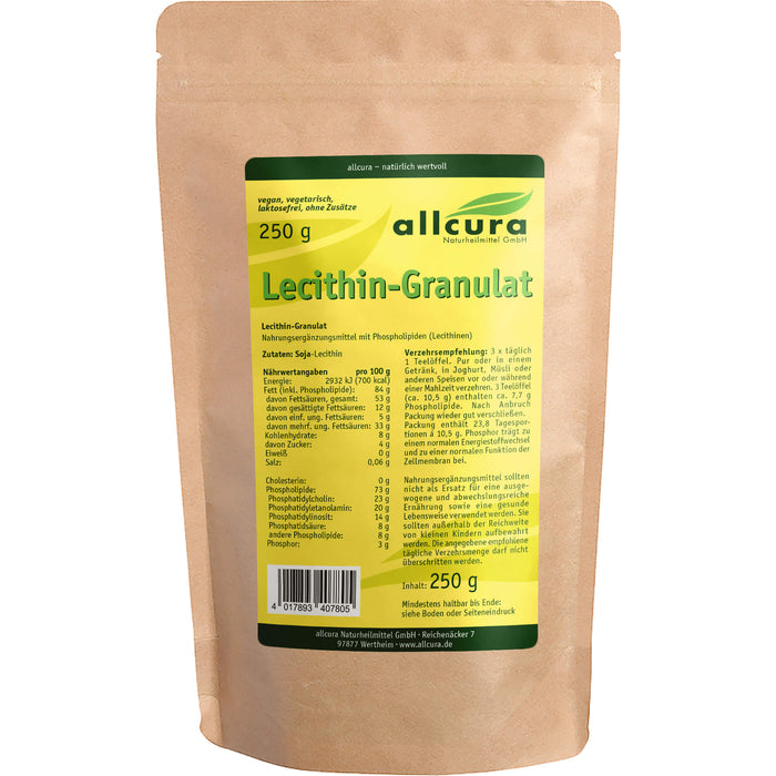 allcura Lecithin-Granulat, 250 g Poudre