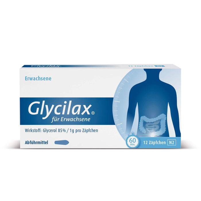 Glycilax für Erwachsene Zäpfchen Abführmittel, 12 pc Suppositoires