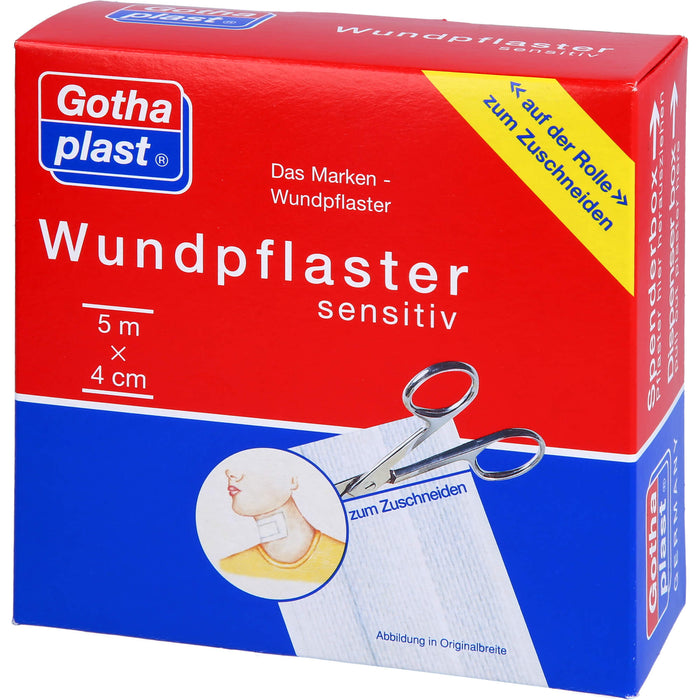 Gothaplast Wundpflaster sensitiv 5 m x 4 cm zum Zuschneiden, 1 pc Pansement