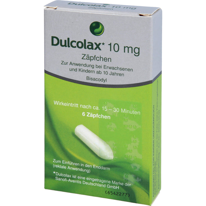 Dulcolax Zäpfchen Reimport Kohlpharma, 6 St. Zäpfchen