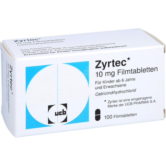 Zyrtec 10 mg kohlpharma Filmtabletten bei Allergien, 100 pcs. Tablets