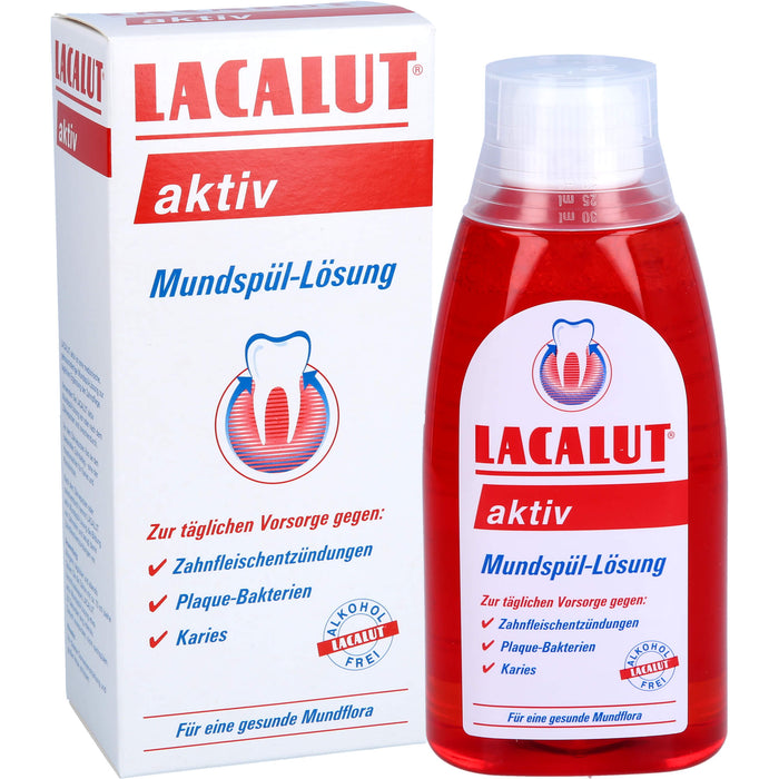 Lacalut aktiv Mundspüllösung, 300 ml Solution