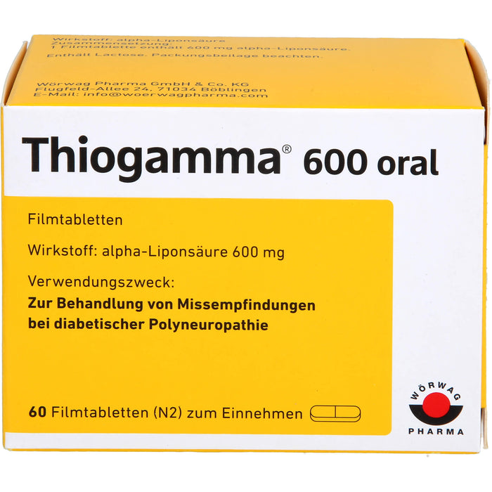 Thiogamma 600 oral Filmtbl., 60 pcs. Tablets