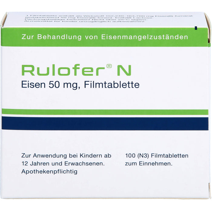 Rulofer N Eisen, 50 mg, Filmtablette, 100 St FTA