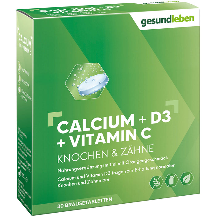 gesund leben Calcium 800mg+D3+Vit C 160mg Brtbl, 3X10 St BTA