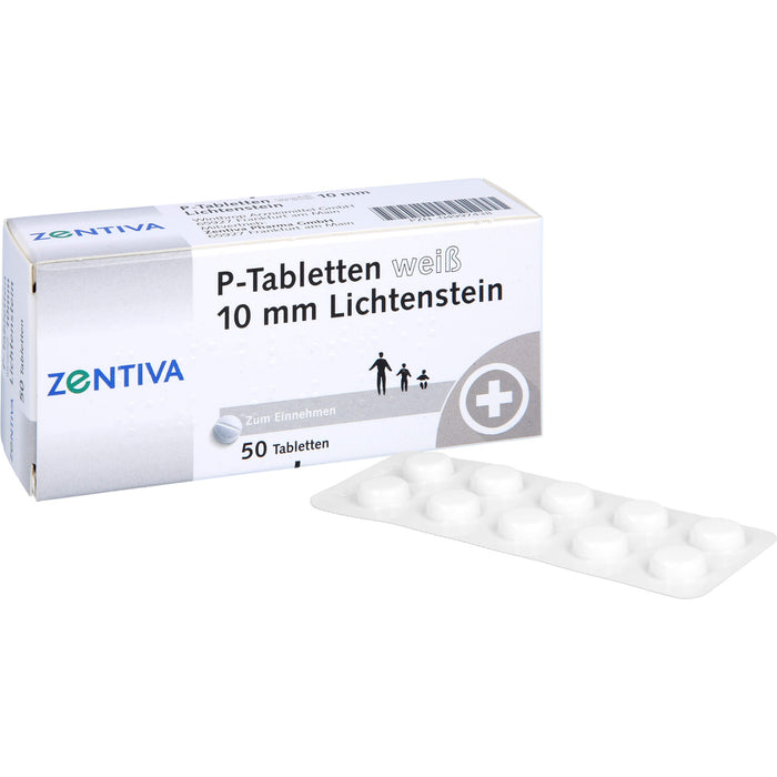 Lichtenstein P-Tabletten weiß 10 mm, 50 pc Tablettes