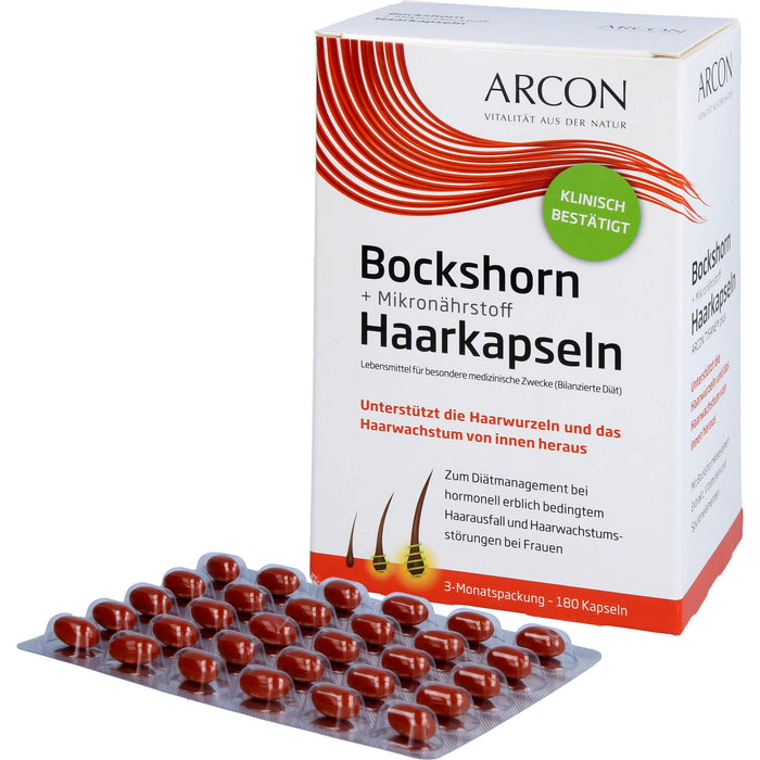 Arcon Bockshorn + Mikronährstoff Haarkapseln, 180 pcs. Capsules