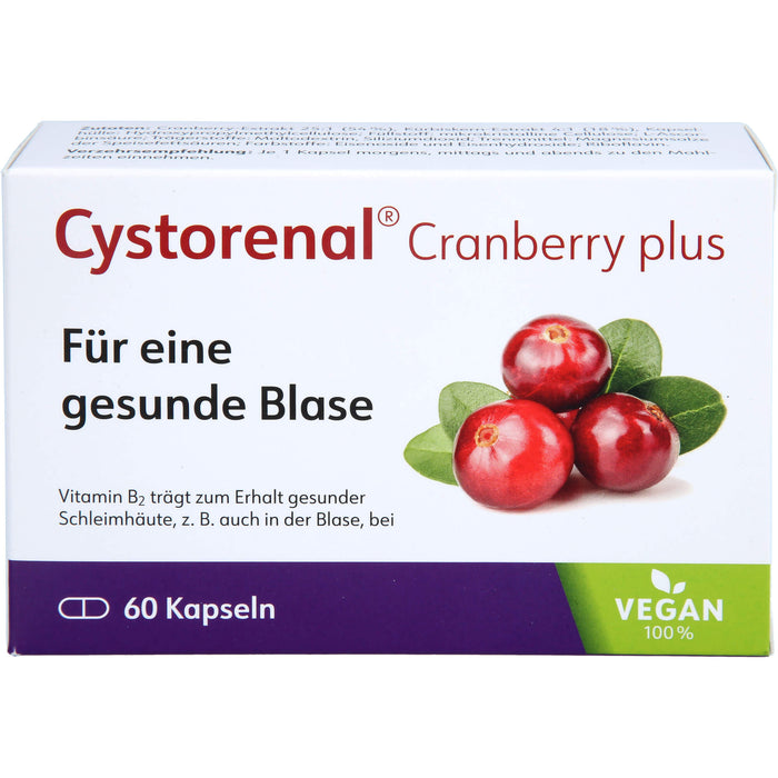 Cystorenal Cranberry plus Kapseln zum Erhalt einer gesunden Blase, 60 pcs. Capsules