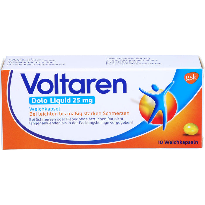 Voltaren Dolo Liquid 25 mg Weichkapseln, 10 pcs. Capsules