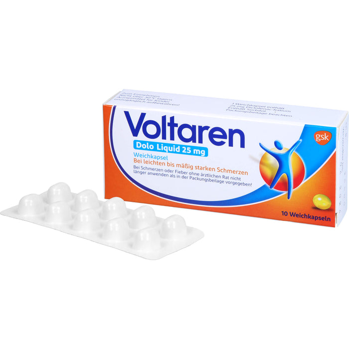 Voltaren Dolo Liquid 25 mg Weichkapseln, 10 St. Kapseln