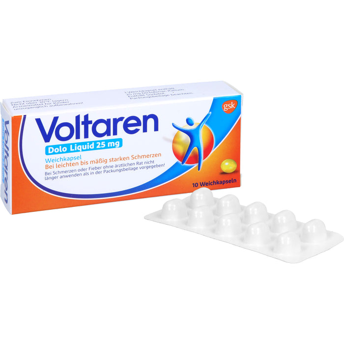 Voltaren Dolo Liquid 25 mg Weichkapseln, 10 pcs. Capsules