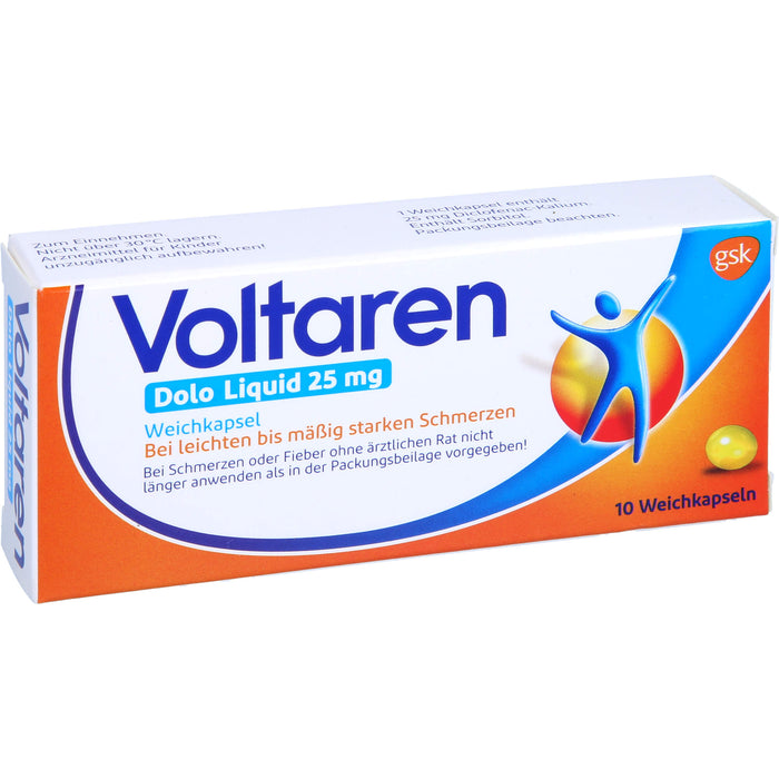 Voltaren Dolo Liquid 25 mg Weichkapseln, 10 St. Kapseln