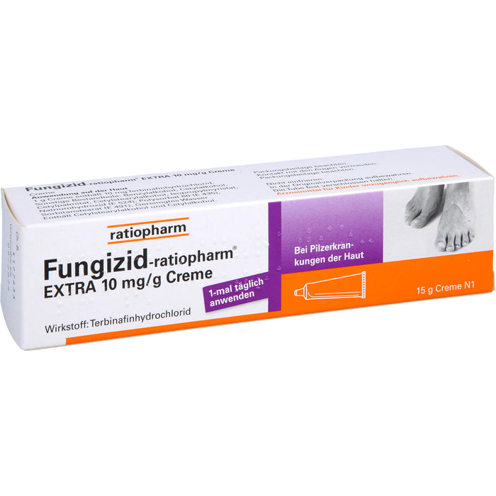 Fungizid-ratiopharm Extra Creme bei Pilzerkrankungen der Haut, 15 g Creme