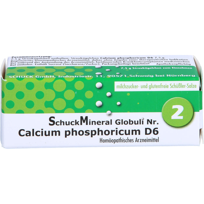 Schuckmineral Globuli 2 Calcium phosphoricum D6, 7.5 g Globuli