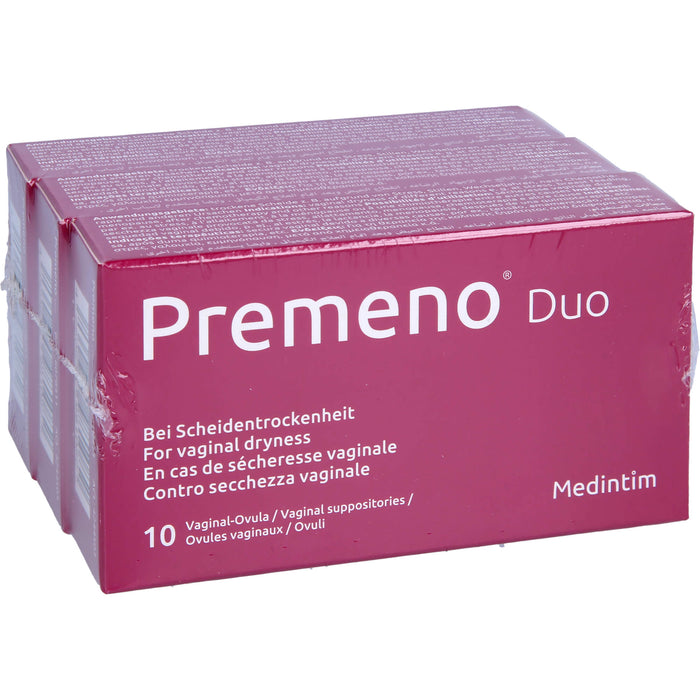 Premeno duo Vaginal Ovula bei Scheidentrockenheit, 30 St. Zäpfchen