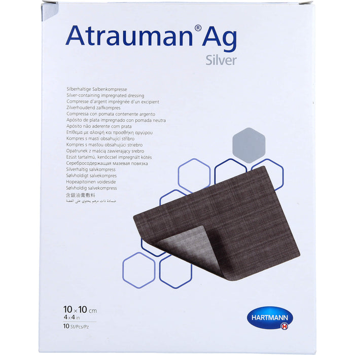 ATRAUMAN AG 10x10cm steril Kompressen, 10 St KOM