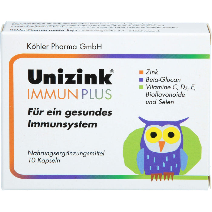 Unizink Immun Plus Kapseln für ein gesundes Immunsystem, 10 pc Capsules