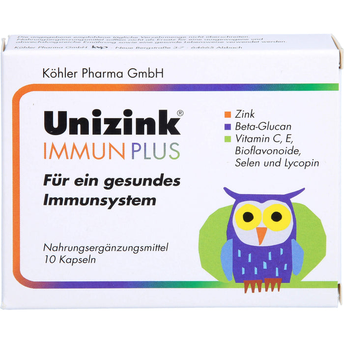 Unizink Immun Plus Kapseln für ein gesundes Immunsystem, 10 pc Capsules