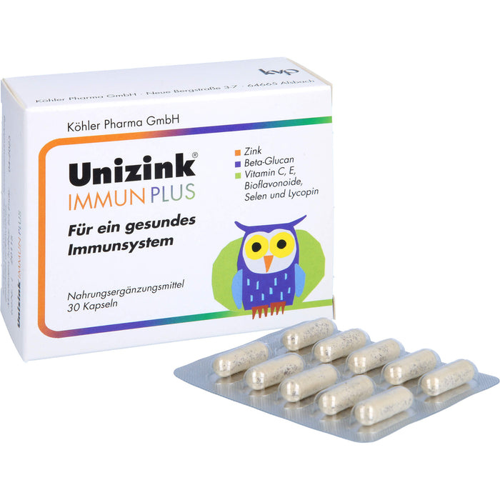 Unizink Immun Plus Kapseln für ein gesundes Immunsystem, 30 pcs. Capsules