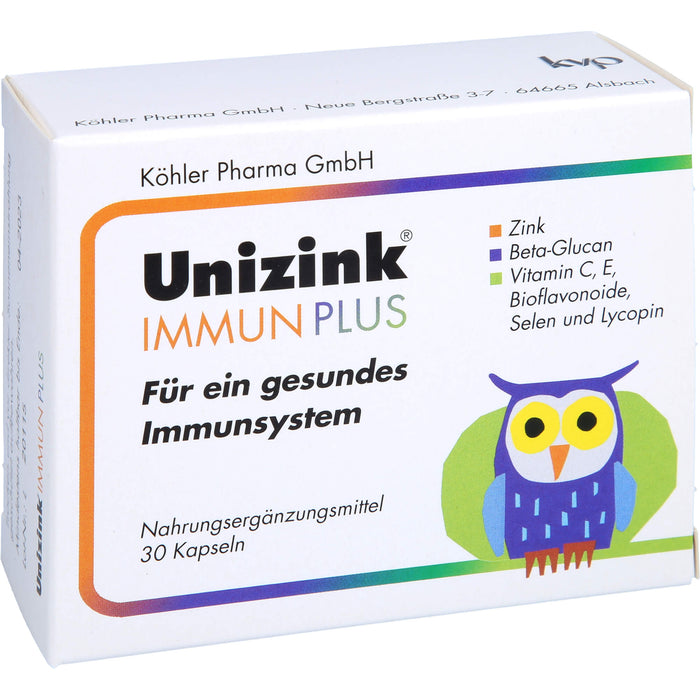 Unizink Immun Plus Kapseln für ein gesundes Immunsystem, 30 pcs. Capsules