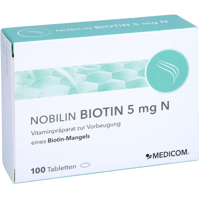 NOBILIN BIOTIN 5 mg Tabletten gegen Biotinmangel, 100 pcs. Tablets