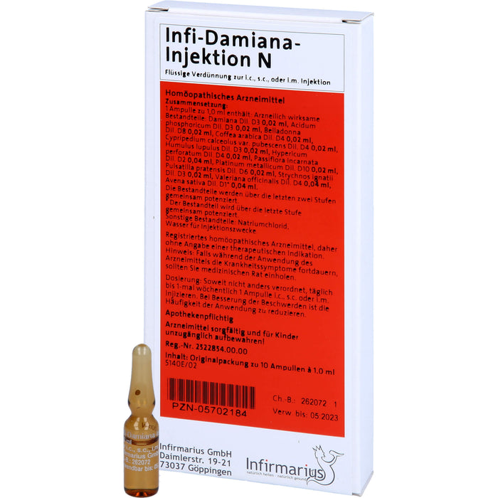 Infi Damiana Injektion N, 10X1 ml AMP