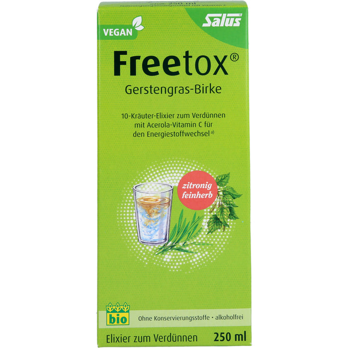 Freetox Gerstengras-Birke 10-Kräuter-Elixier bio, 250 ml ELI