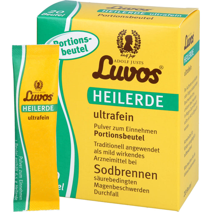Luvos Heilerde ultrafein Pulver bei Sodbrennen, 20 g Sachets