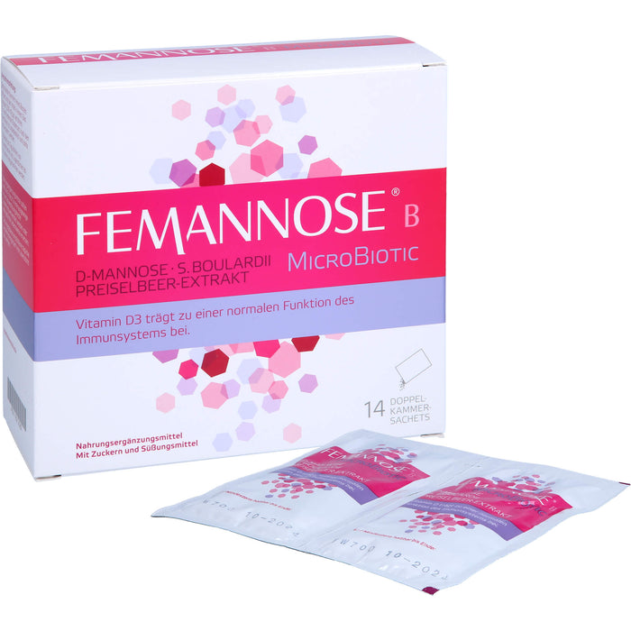 FEMANNOSE B MicroBiotic Pulver trägt zu einer normalen Funktion des Immunsystems bei, 14 pcs. Sachets